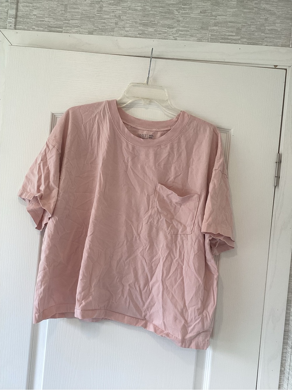 Time and Tru Blush Pink Short Sleeve Pocket Tee 3XL EUC